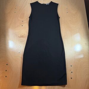 Vince Classic Sleeveless Black Sheath Dress Size Large